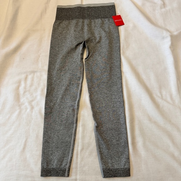 NEW Spanx Small Seamless Sculpt Leggings in Spacedye Cloudy Gray Grey Slimming - Picture 2 of 9